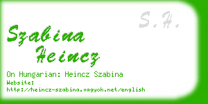 szabina heincz business card